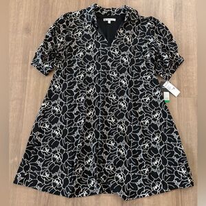 NWT Sandra Darren Puff Sleeve Swing Dress